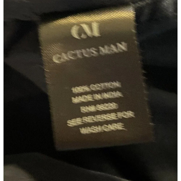 Cactus Man Ricky Singh Button Up Shirt Blue Peach Geometric Long Sleeve Large - Picture 5 of 6